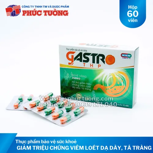 Gastro THP giảm triệu chứng viêm loét dạ dày, tá tràng