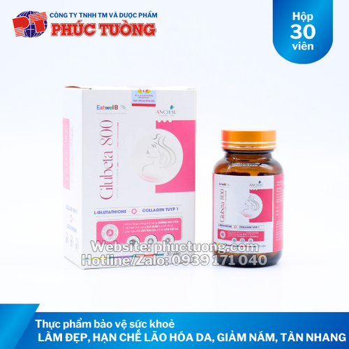 Glubeta 800 tăng cường nội tiết tố nữ, làm đẹp da, chống lão hóa