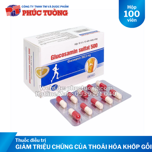 Glucosamin Sulfat 500 giảm triệu chứng thoái hóa khớp gối