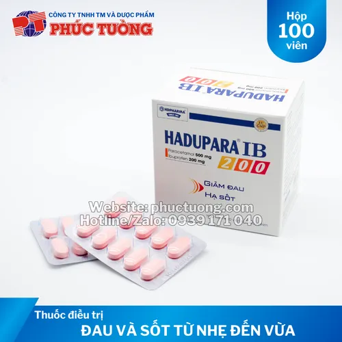 Hadupara IB 200 giảm đau hạ sốt từ nhẹ đến vừa