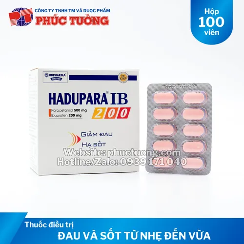 Hadupara IB 200 giảm đau hạ sốt từ nhẹ đến vừa