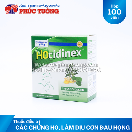 Hocidinex sát trùng đường hô hấp, trị các chứng ho
