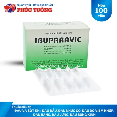 Ibuparavic điều trị hạ sốt và giảm đau