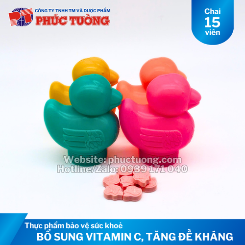  Kẹo ngậm C con vịt bổ sung vitamin C tăng cường dinh dưỡng và sức đề kháng