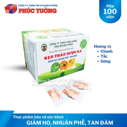 Kẹo Thảo Dược KA hỗ trợ giảm ho, nhuận phế, tan đàm