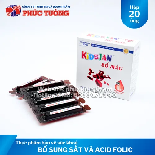 Kidsjan bổ máu giúp bổ sung sắt và acid folic