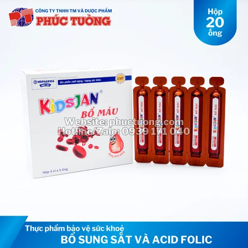 Kidsjan bổ máu giúp bổ sung sắt và acid folic