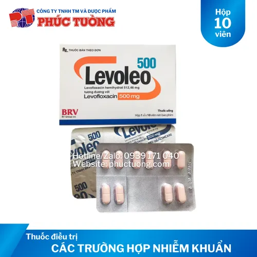 Levoleo 500 điều trị các trường hợp nhiễm khuẩn