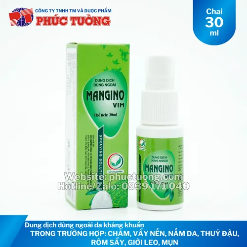 Mangino Vim dung dịch dùng ngoài da kháng khuẩn