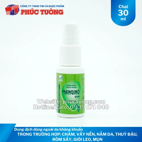 Mangino Vim dung dịch dùng ngoài da kháng khuẩn