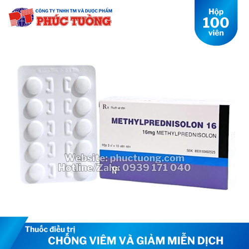 Methylprednisolon 16 kháng viêm