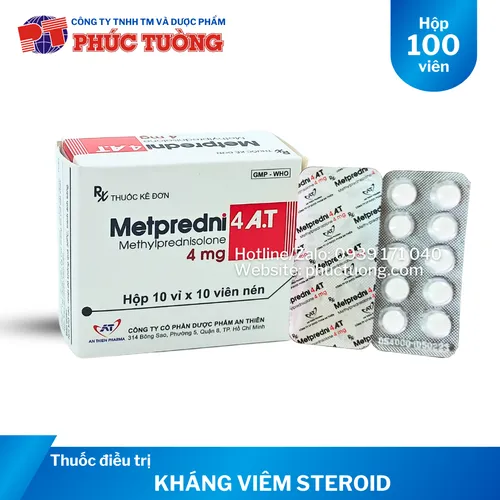 Metpredni 4 A.T kháng viêm, ngăn ngừa dị ứng và ức chế hệ miễn dịch