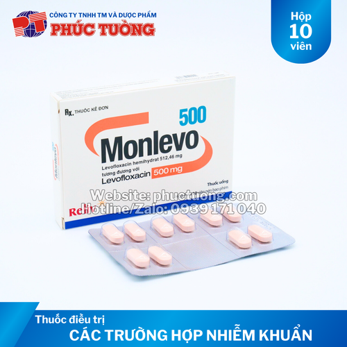 Monlevo 500 điều trị các trường hợp nhiễm khuẩn