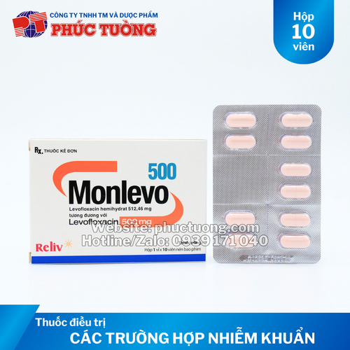 Monlevo 500 điều trị các trường hợp nhiễm khuẩn