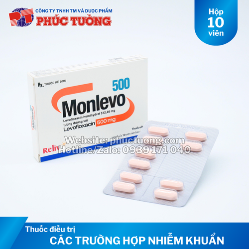 Monlevo 500 điều trị các trường hợp nhiễm khuẩn