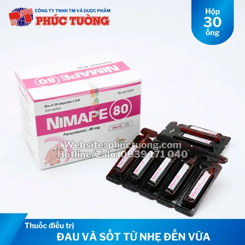 Nimape điều trị cảm cúm, giảm đau và hạ sốt