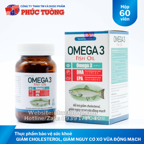 Omega 3 Fish Oil hỗ trợ tim mạch, giảm cholesterol, bảo vệ đôi mắt khỏe mạnh