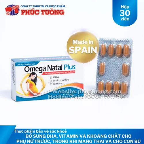 Omega Natal Plus bổ sung DHA, các vitamin và khoáng chất cho bà bầu