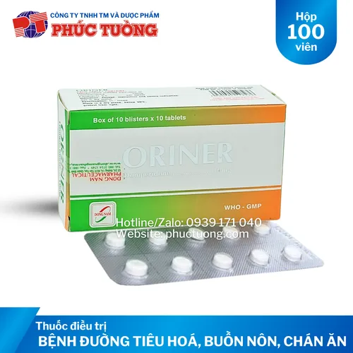 Oriner điều trị đường tiêu hoá, buồn nôn, chán ăn