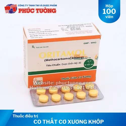 Oritamol (Methocarbamol 500mg) thuốc giãn cơ xương