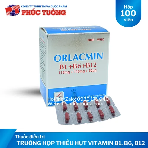 Orlacmin bổ sung vitamin B1, B6, B12