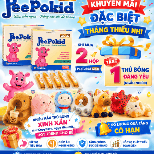 Peepokid Gold hỗ trợ tiêu hóa, giúp ăn ngon