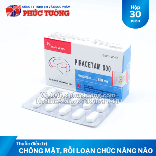 Piracetam 800 điều trị chóng mặt, suy giảm trí nhớ, kém tập trung