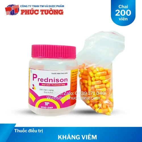 Prednison 5mg kháng viêm và ức chế miễn dịch