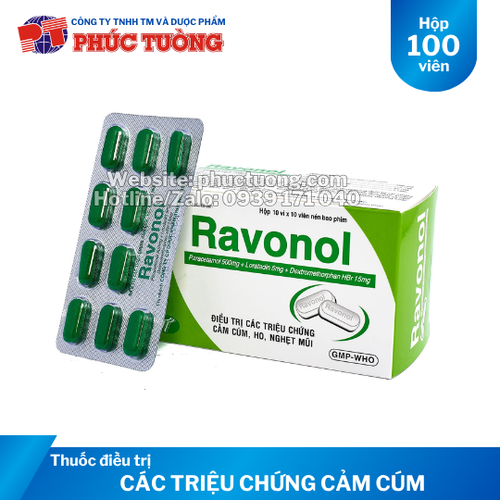 Ravonol điều trị các triệu chứng cảm cúm