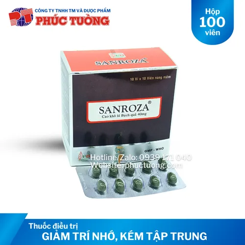 Sanroza điều trị giảm trí nhớ, kém tập trung