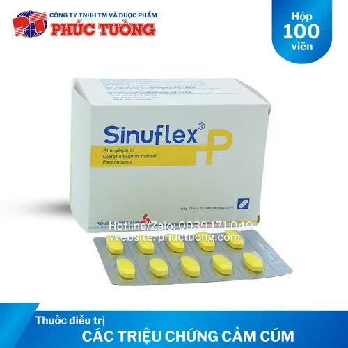 <Hết hàng> Sinuflex P điều trị các triệu chứng cảm cúm