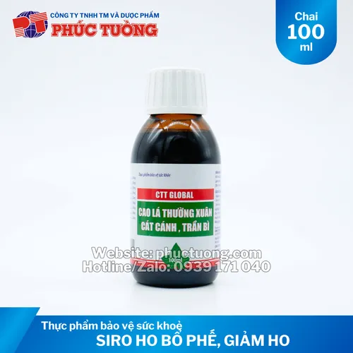 Siro ho CTT Global bổ phế, giảm ho, khàn tiếng