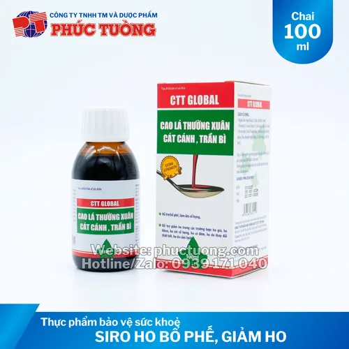 Siro ho CTT Global bổ phế, giảm ho, khàn tiếng