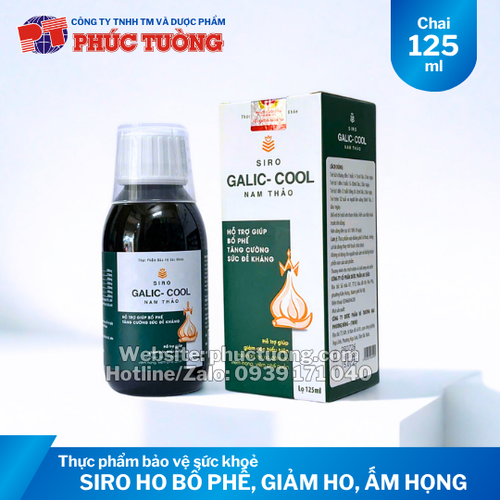 Siro ho Galic-Cool Nam Thảo hỗ trợ giúp bổ phế, làm ấm họng
