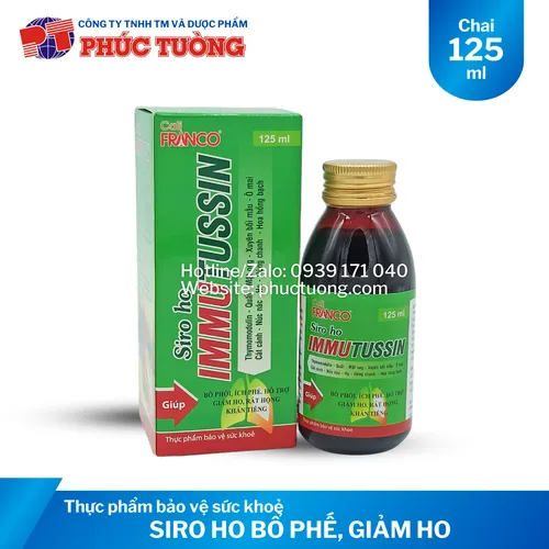 Siro ho Immutussin hỗ trợ bổ phế, giảm ho