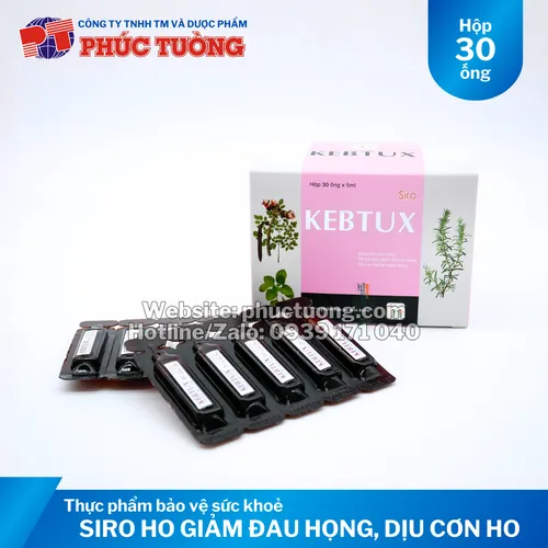 Siro ho Kebtux làm ấm họng, giảm triệu chứng ho