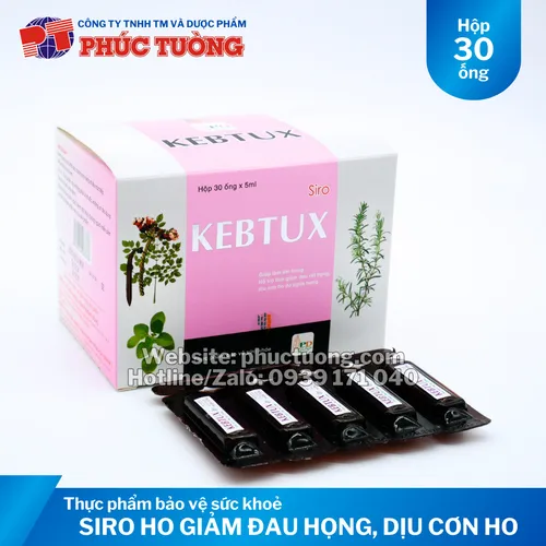 Siro ho Kebtux làm ấm họng, giảm triệu chứng ho