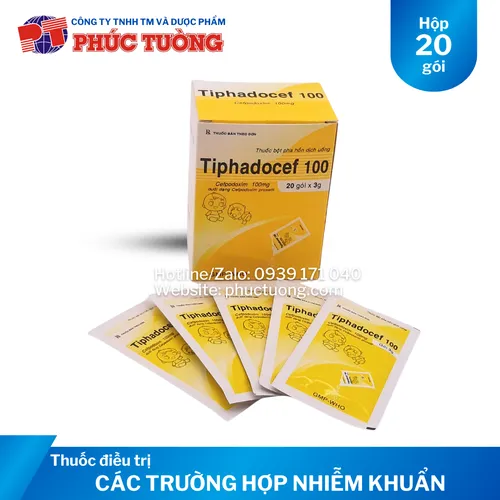 Tiphadocef 100 điều trị các trường hợp nhiễm khuẩn 