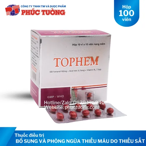 Tophem phòng và trị thiếu máu do thiếu sắt