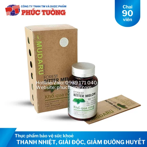 Viên uống khổ qua rừng Mudaru thanh nhiệt, giải độc, giảm đường huyết