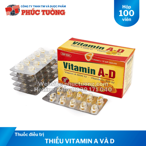 Vitamin A-D điều trị thiếu hụt Vitamin A và D