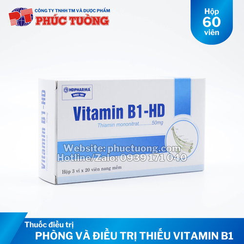 Vitamin B1-HD điều trị và phòng bệnh thiếu vitamin B1