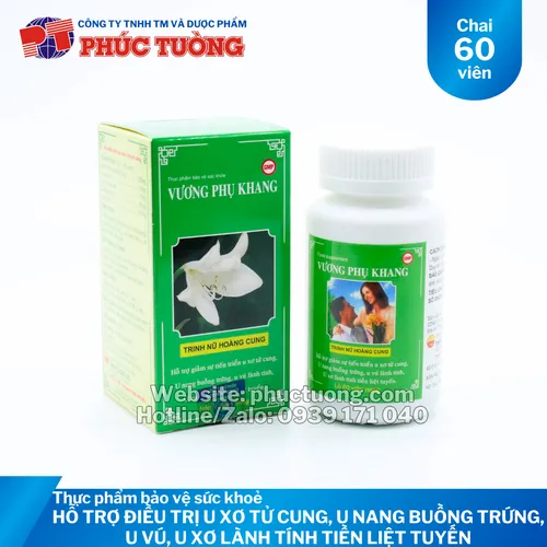 Vương Phụ Khang hỗ trợ điều trị u xơ tử cung, u nang buồng trứng, u vú, u xơ lành tính tiền liệt tuyến