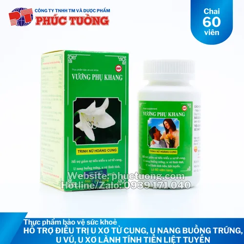 Vương Phụ Khang hỗ trợ điều trị u xơ tử cung, u nang buồng trứng, u vú, u xơ lành tính tiền liệt tuyến