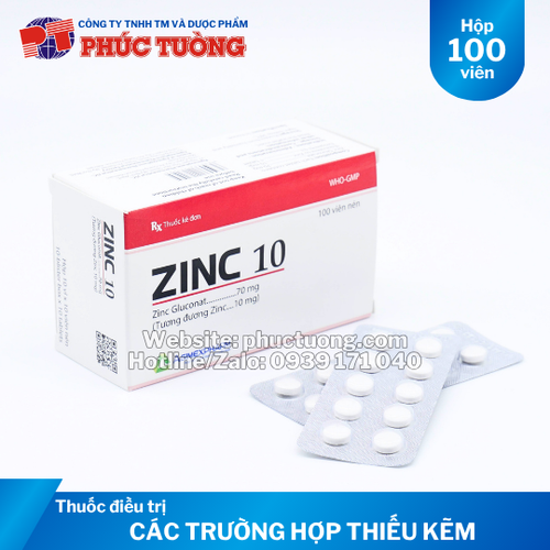 Zinc 10 Agimexpharma bổ sung và điều trị thiếu kẽm