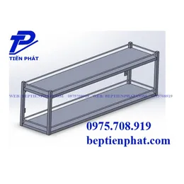 Kệ inox 2 tầng treo tường phẳng