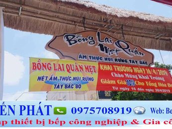 Dự án thiết bị  bếp á công  nghiệp tại nhà hàng Bồng Lai Quán Mẹt  tổng giá trị  170 triệu vnđ