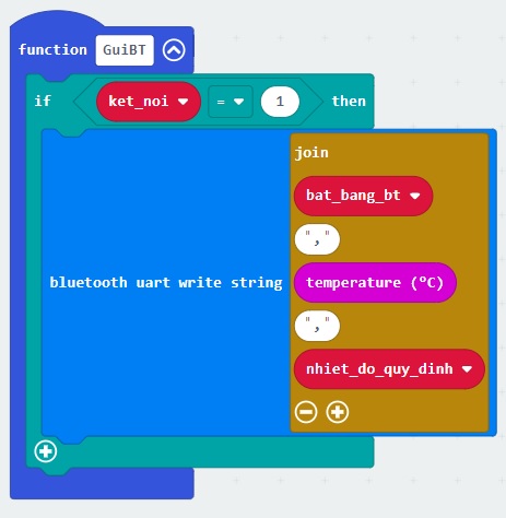 Chức năng gửi dữ liệu qua bluetooth đến phần mềm của quạt kết nối bluetoooth Chức năng gửi dữ liệu qua bluetooth đến phần mềm của quạt kết nối bluetoooth