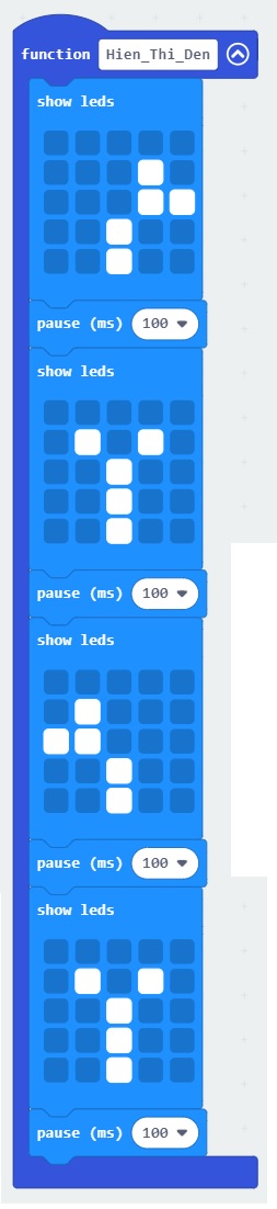 Chức năng hiển thị đèn của Radar Microbit - lập trình microbit Chức năng hiển thị đèn của Radar Microbit - lập trình microbit