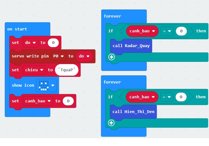 Chương trình radar microbit - lập trình microbit Chương trình radar microbit - lập trình microbit